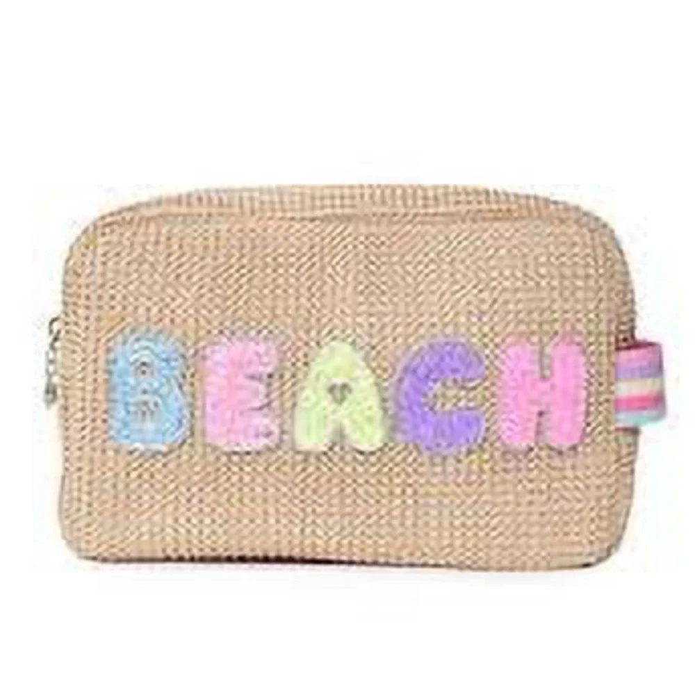 Miss Gwen OMG Straw BEACH Pouch Bag